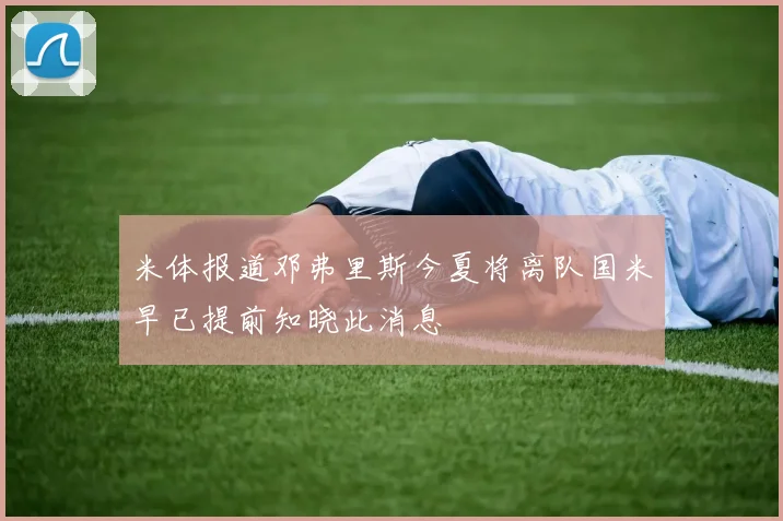 米体报道邓弗里斯今夏将离队国米早已提前知晓此消息